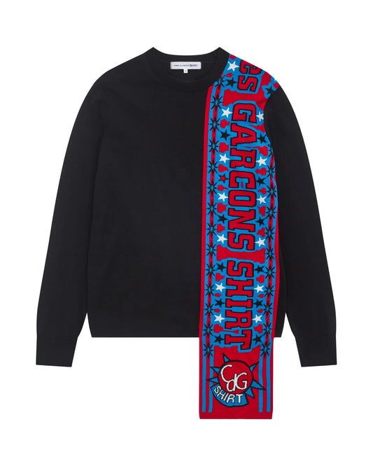 CDG SHIRT Soccer Scarf Knitted Sweater