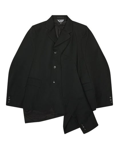Black CDG Sleeve-Detail Jacket