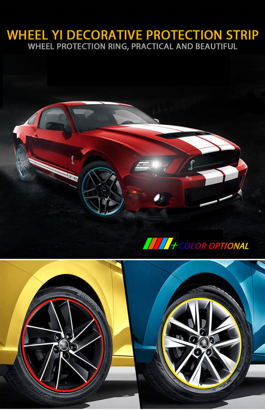 Universal Rim Protector – Anti-Scratch Wheel Protection Strip（8M Length – Fits All 4 Wheels, Any Rim Size）