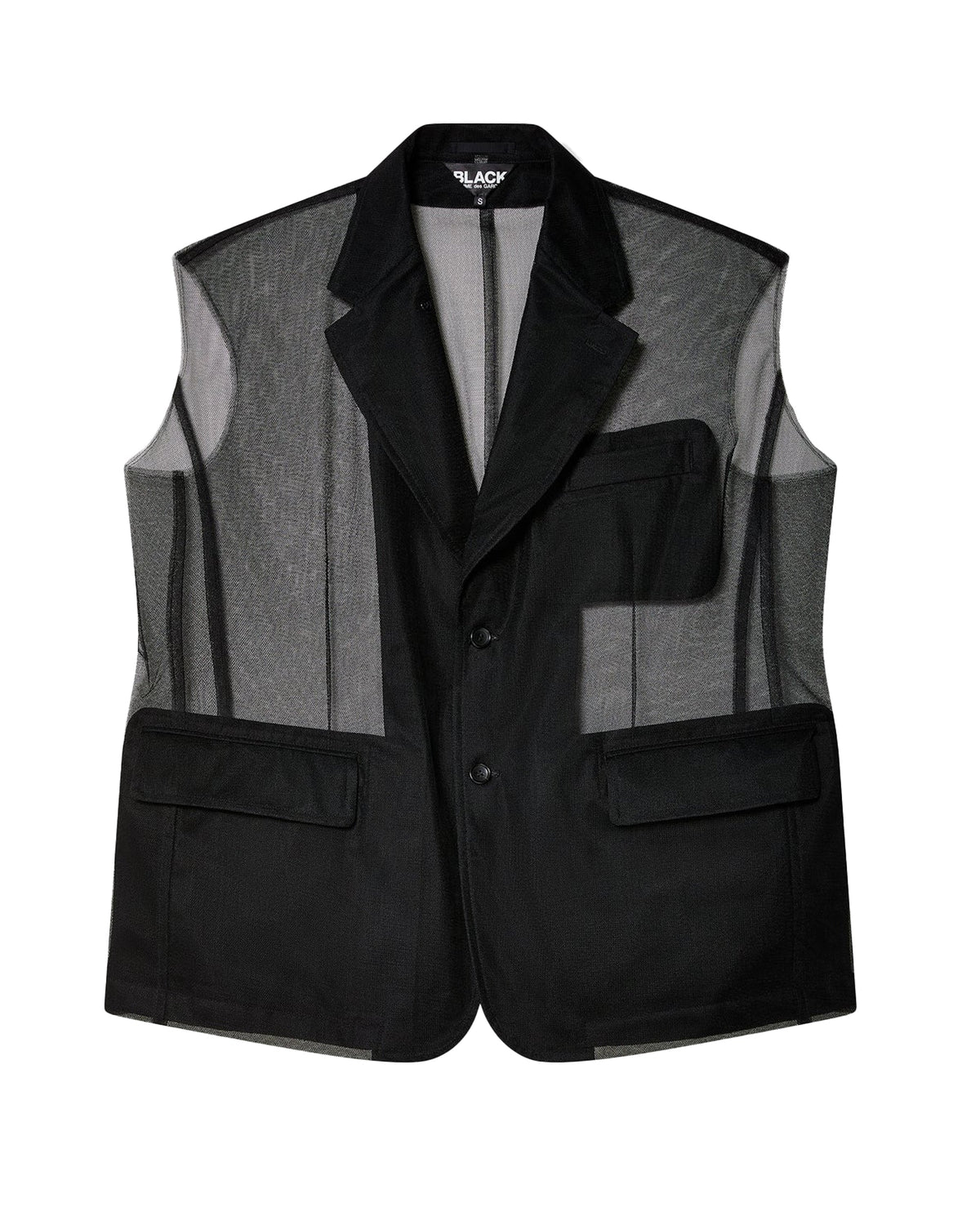Black CDG Sheer Vest