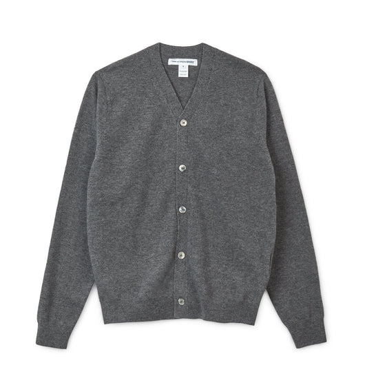 CDG SHIRT FOREVER Men's V-Neck Cardigan ¨C Gray