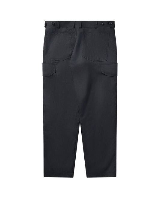 CDG SHIRT Side Pockets Dobby Stripes Pants  ¨C Black